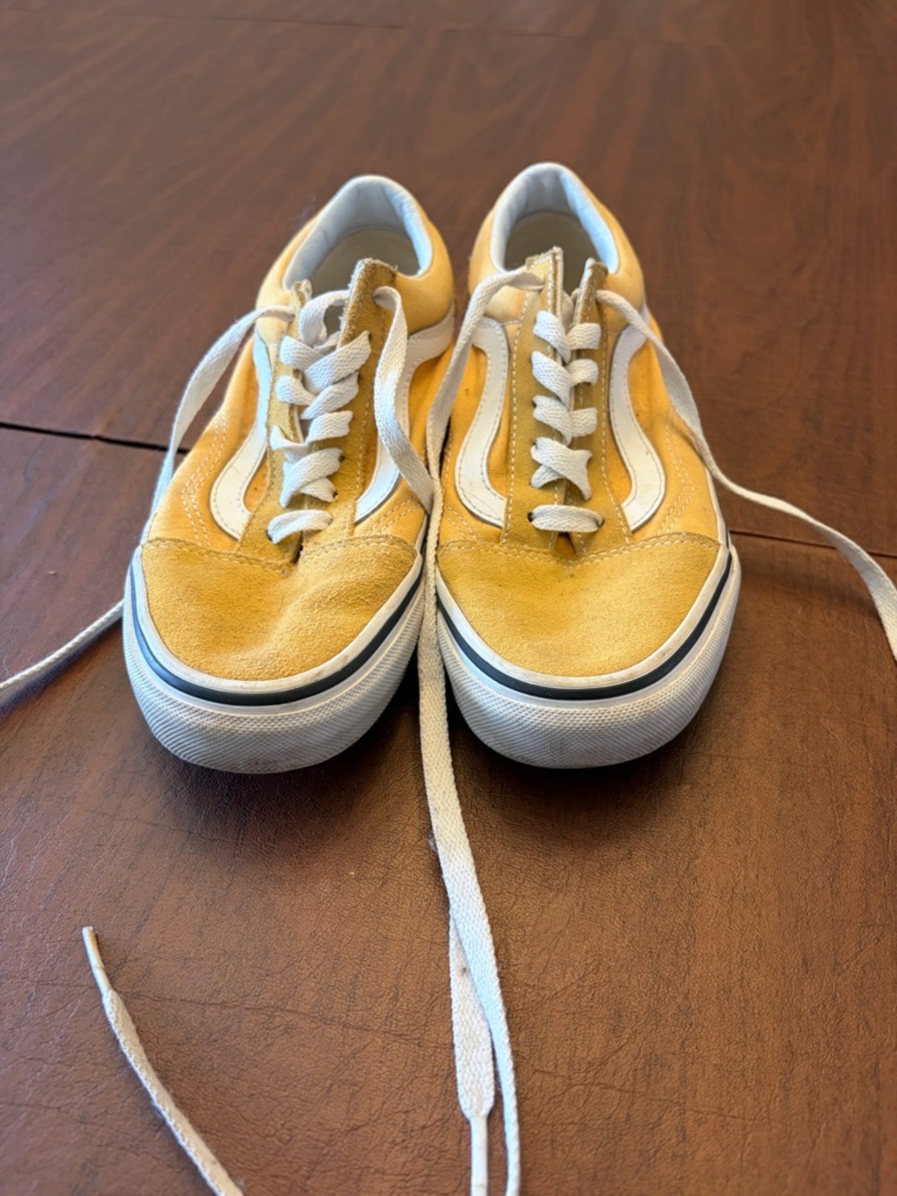Vans Yellow Canvas Sneakers with White Accents